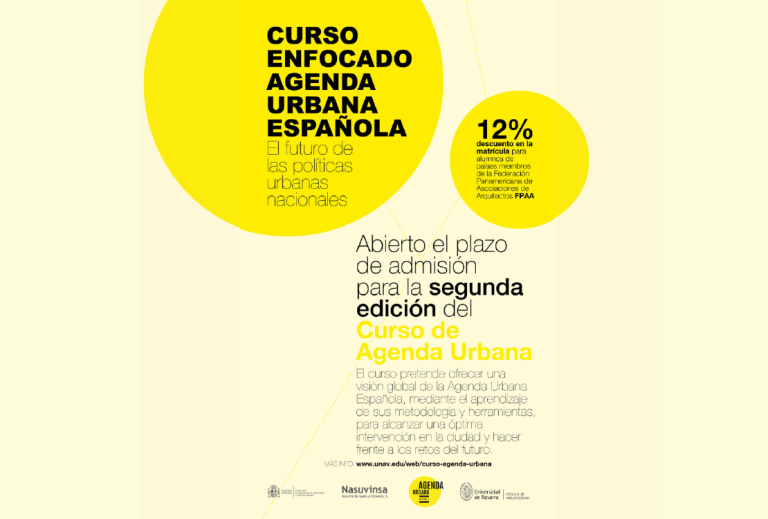 ABIERTO EL PLAZO DE ADMISIÓN PARA EL CURSO ENFOCADO EN AGENDA URBANA ESPAÑOLA EN NAVARRA