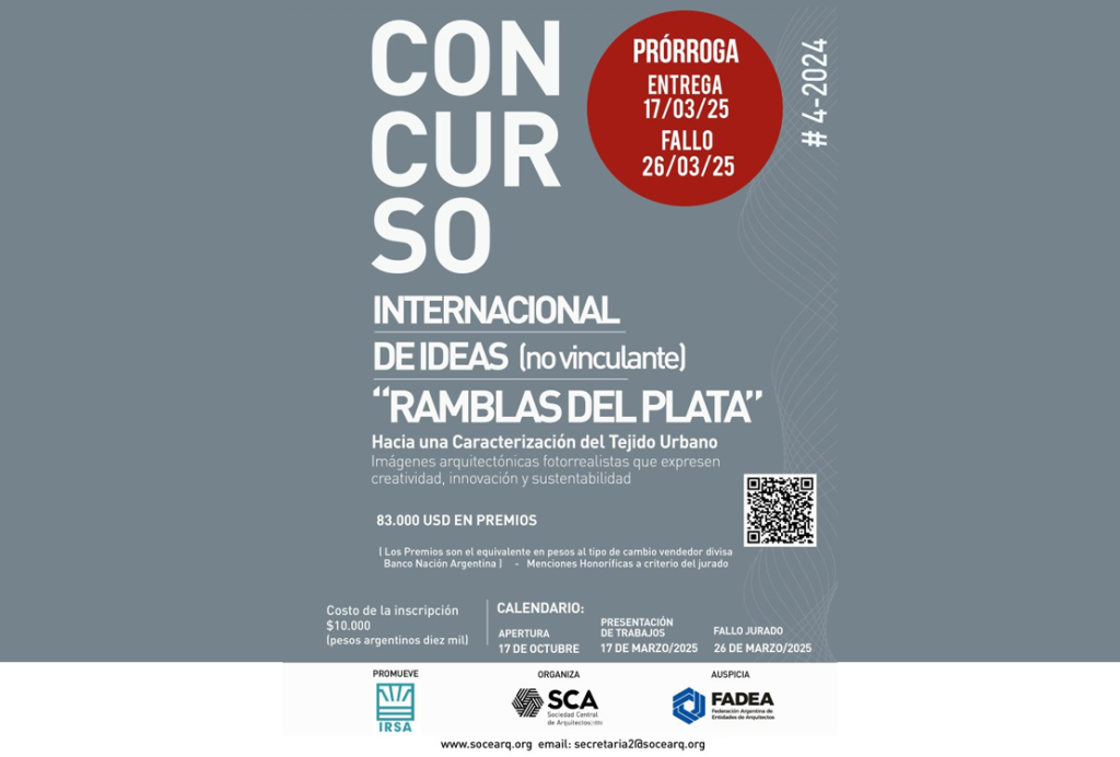 CONVOCATORIA CONCURSO INTERNACIONAL DE IDEAS (NO VINCULANTE) “RAMBLAS DEL PLATA” ARGENTINA